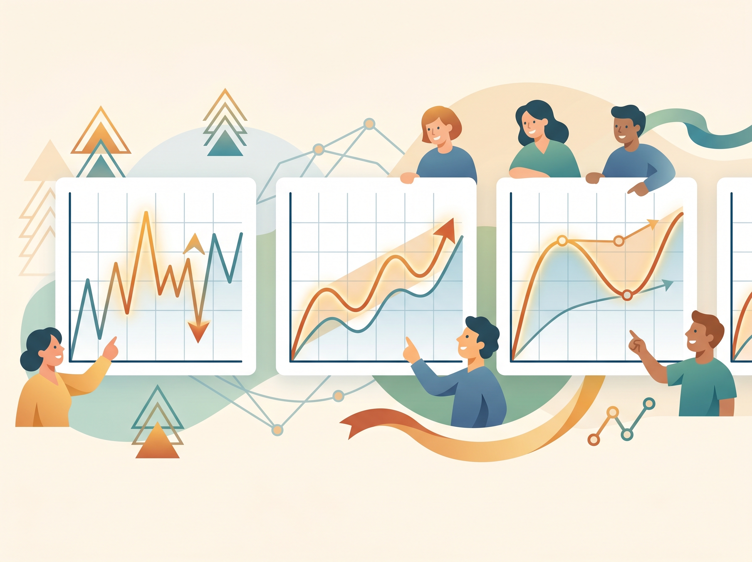 Bitcoin price trend analysis over different time frames