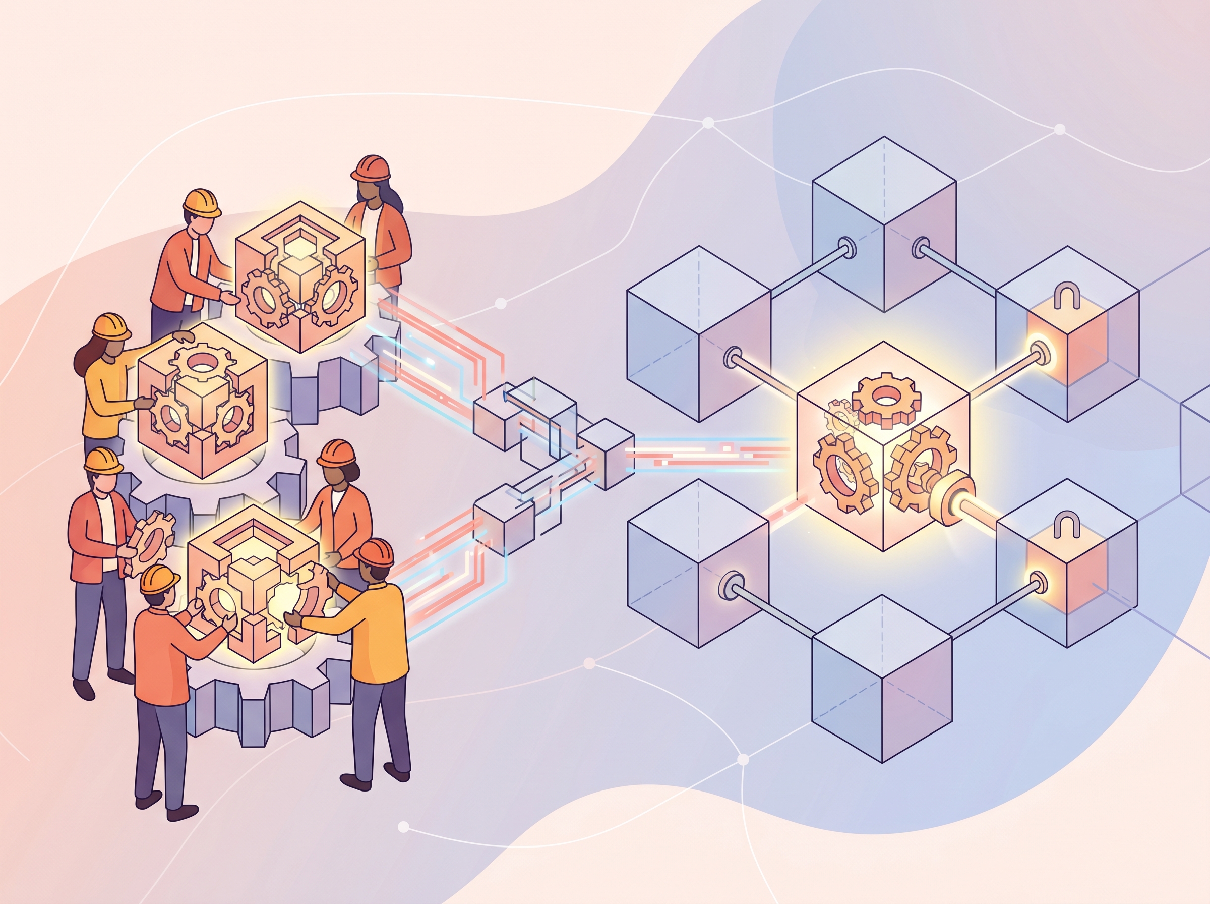 Diagram showing the Proof-of-Work process in cryptocurrency networks