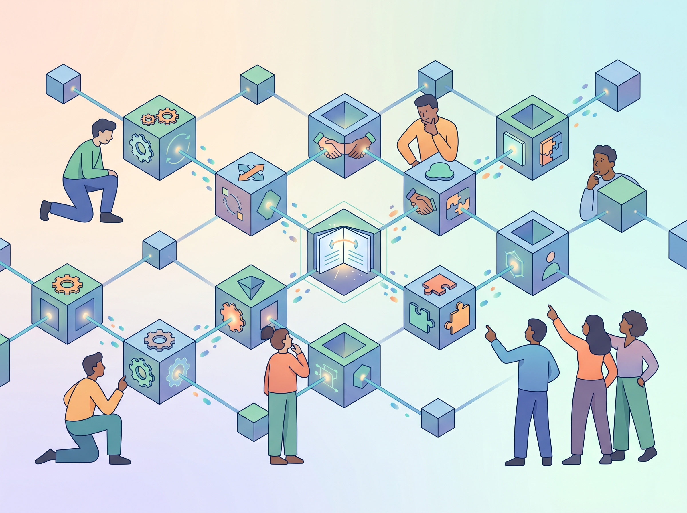 Depiction of blockchain network