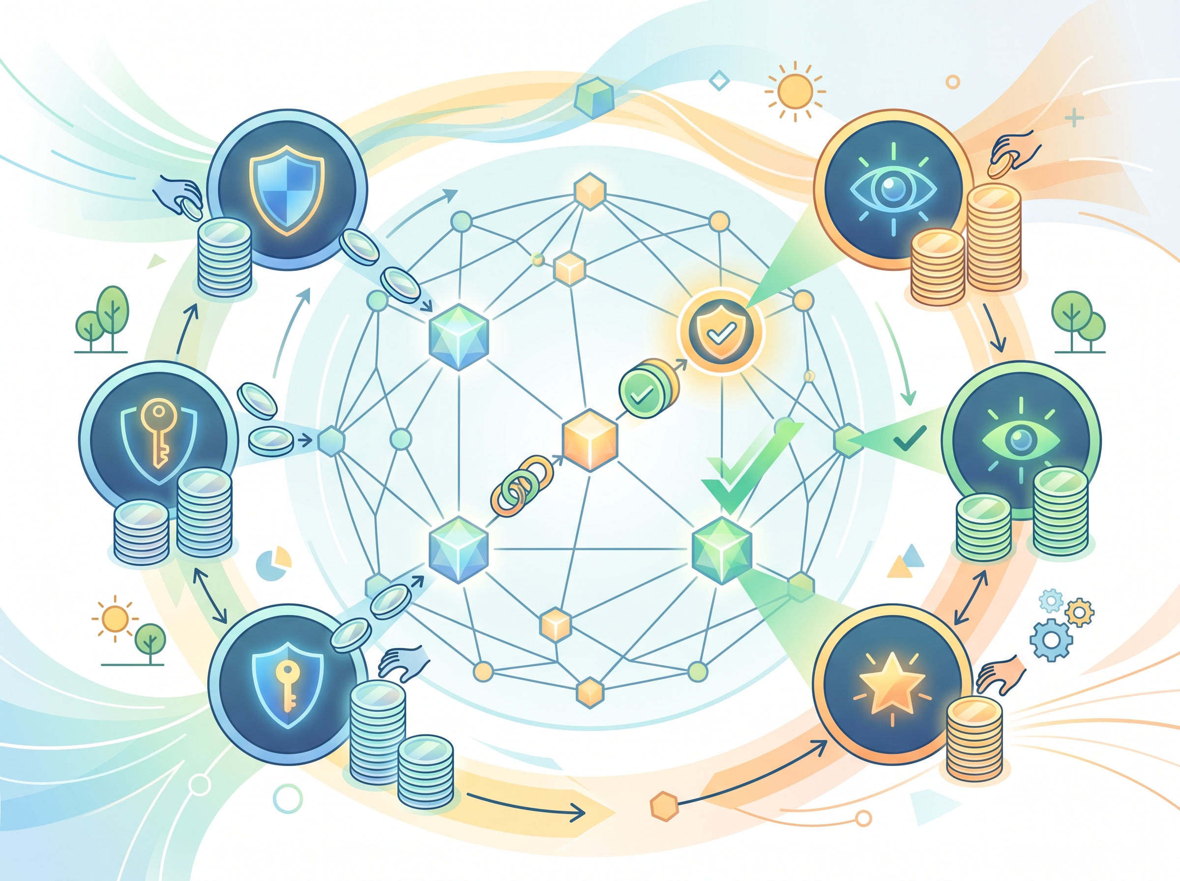 Illustration of proof-of-stake mechanism
