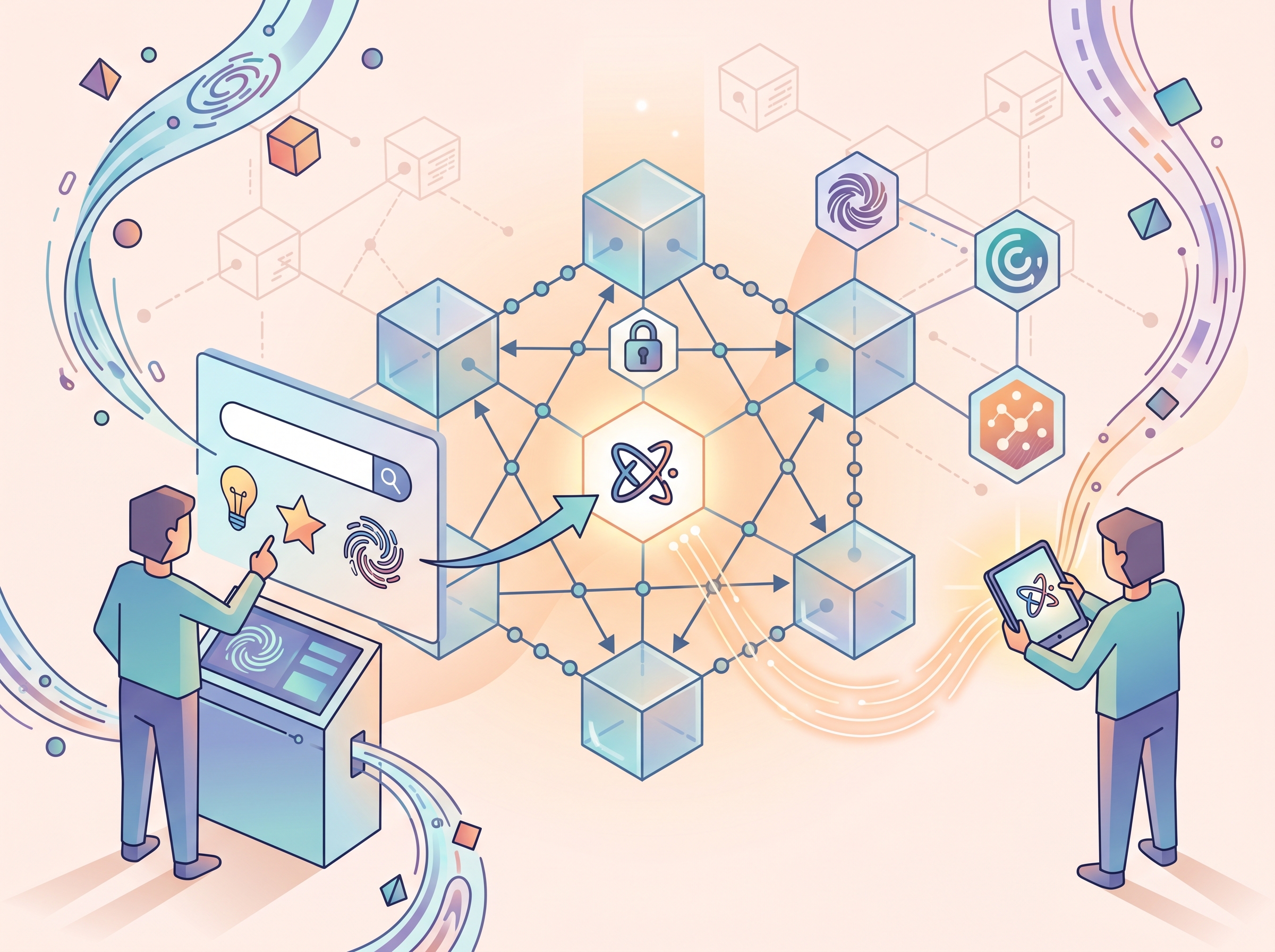 illustration of registering a blockchain domain