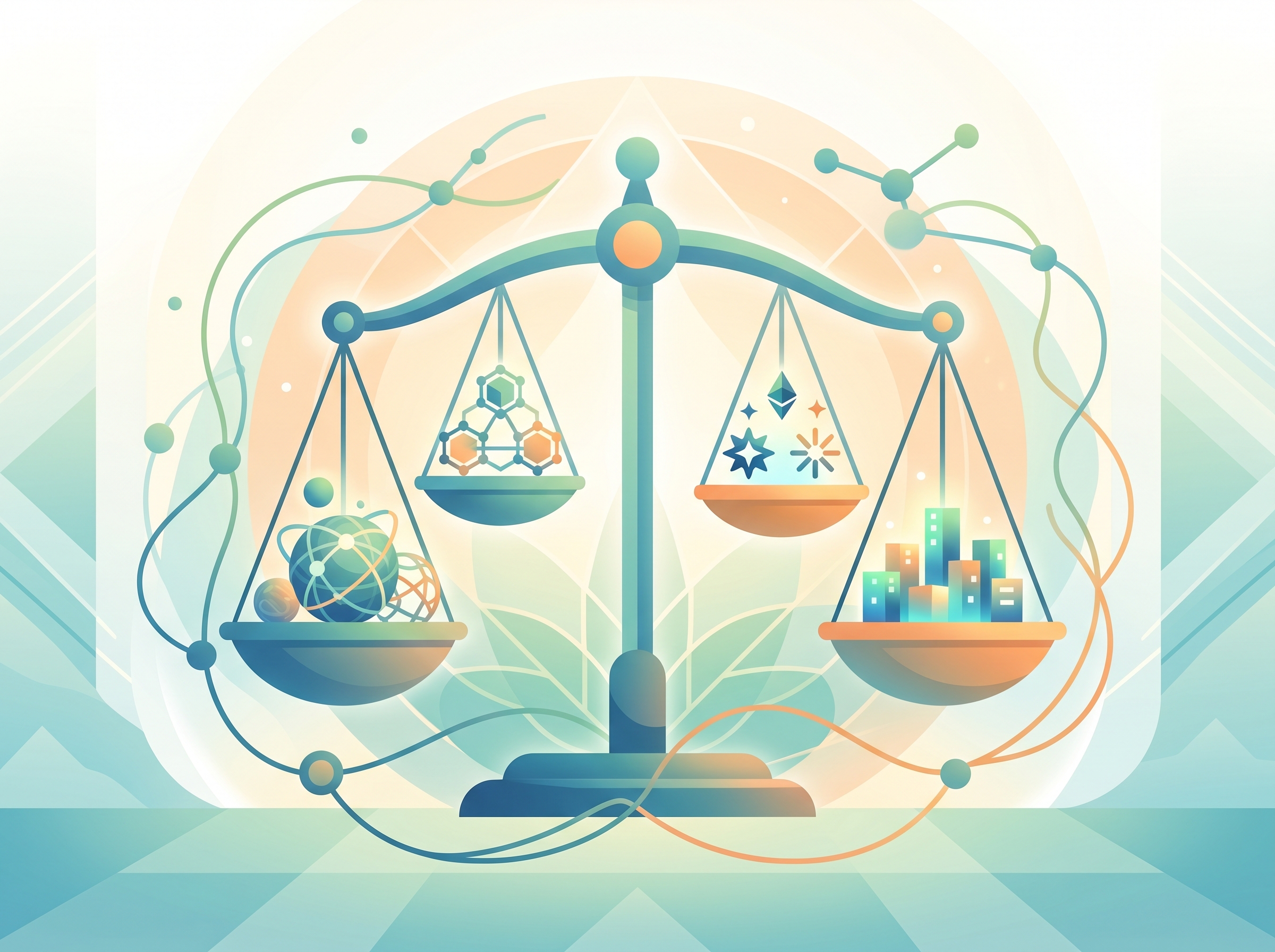 Illustration of a diversified crypto portfolio