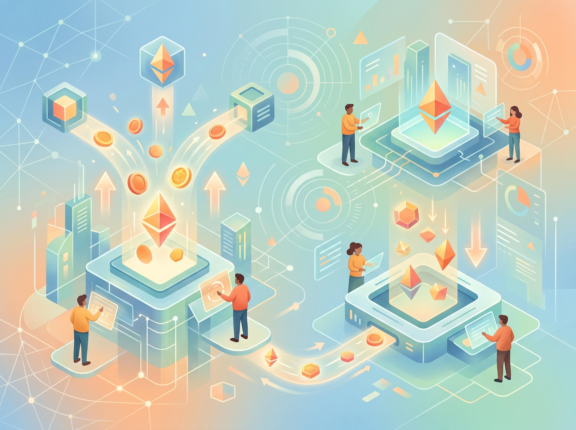 Illustration of token balance changes on exchanges