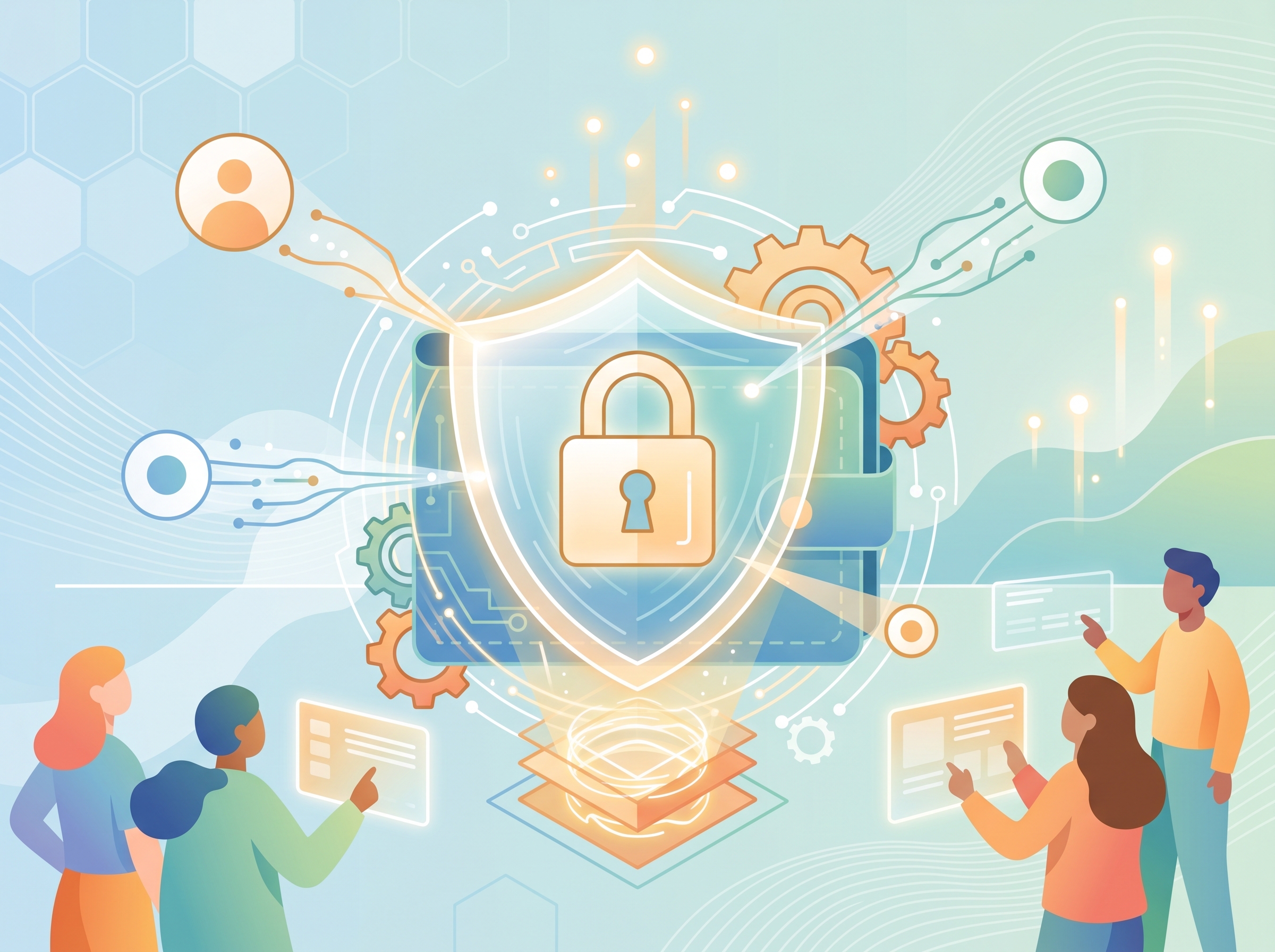 Illustration of digital wallet security
