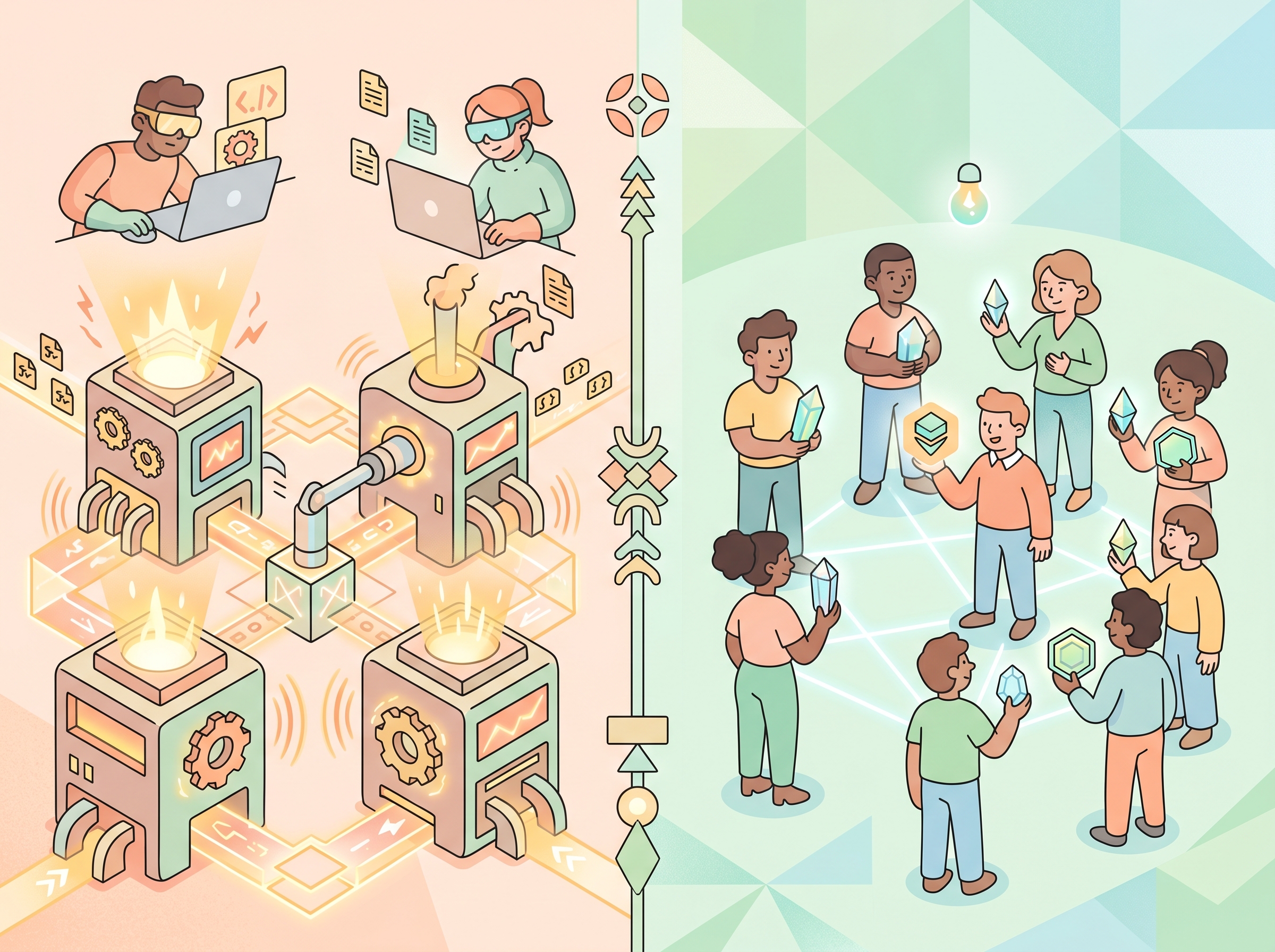 Diagram comparing proof-of-work and proof-of-stake