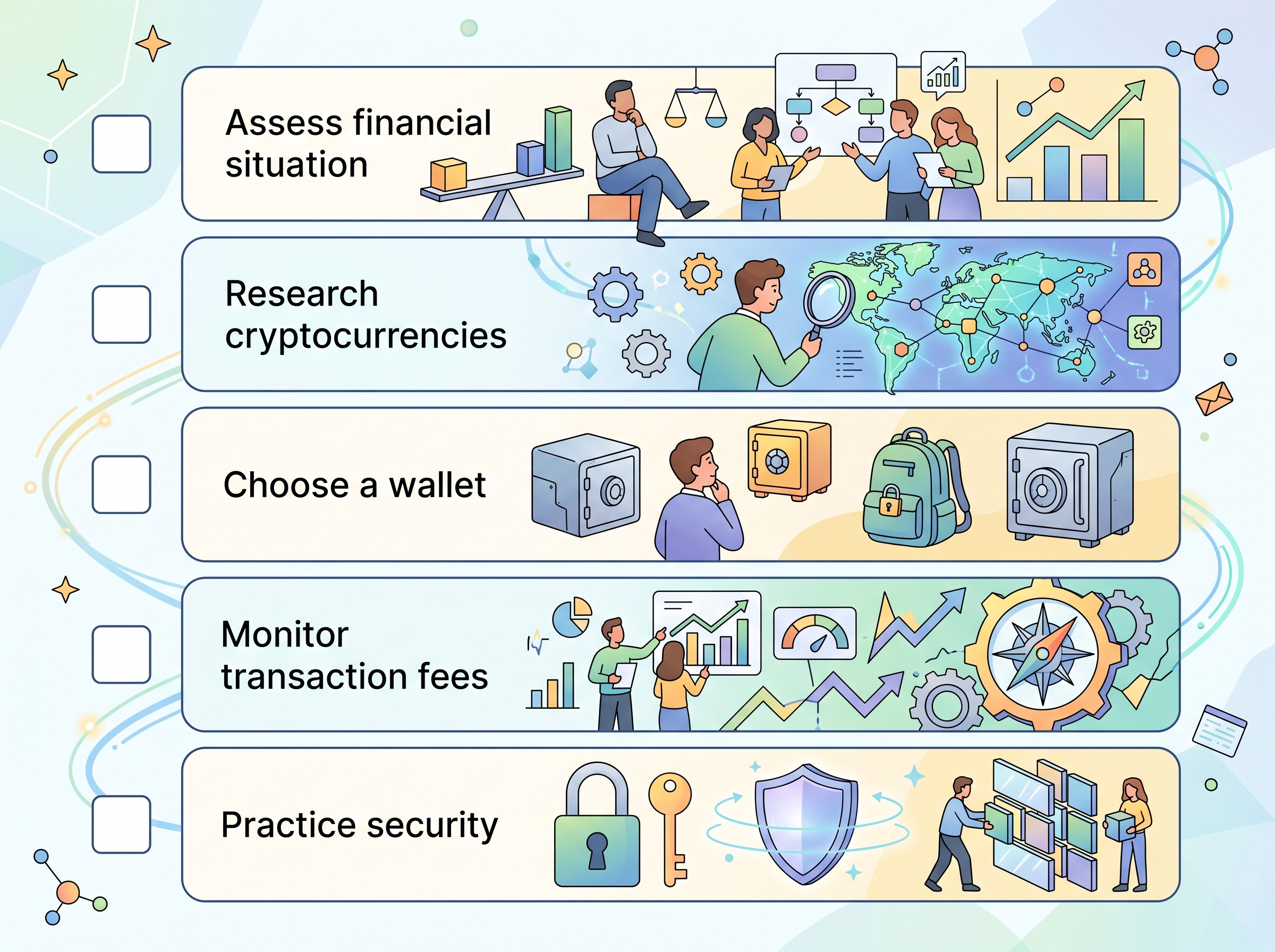 Checklist for preparing a DCA strategy