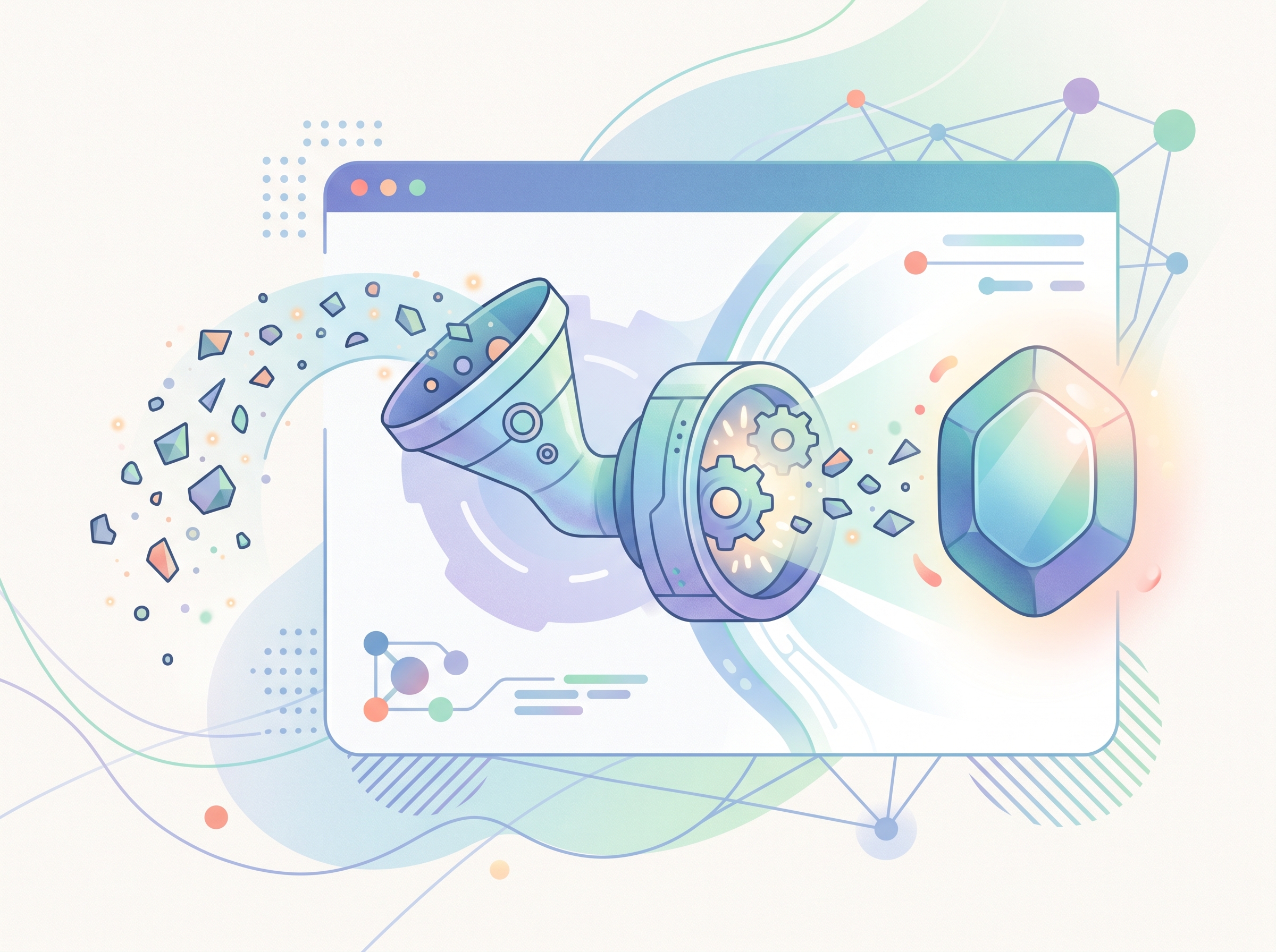 Illustration of converting crypto dust