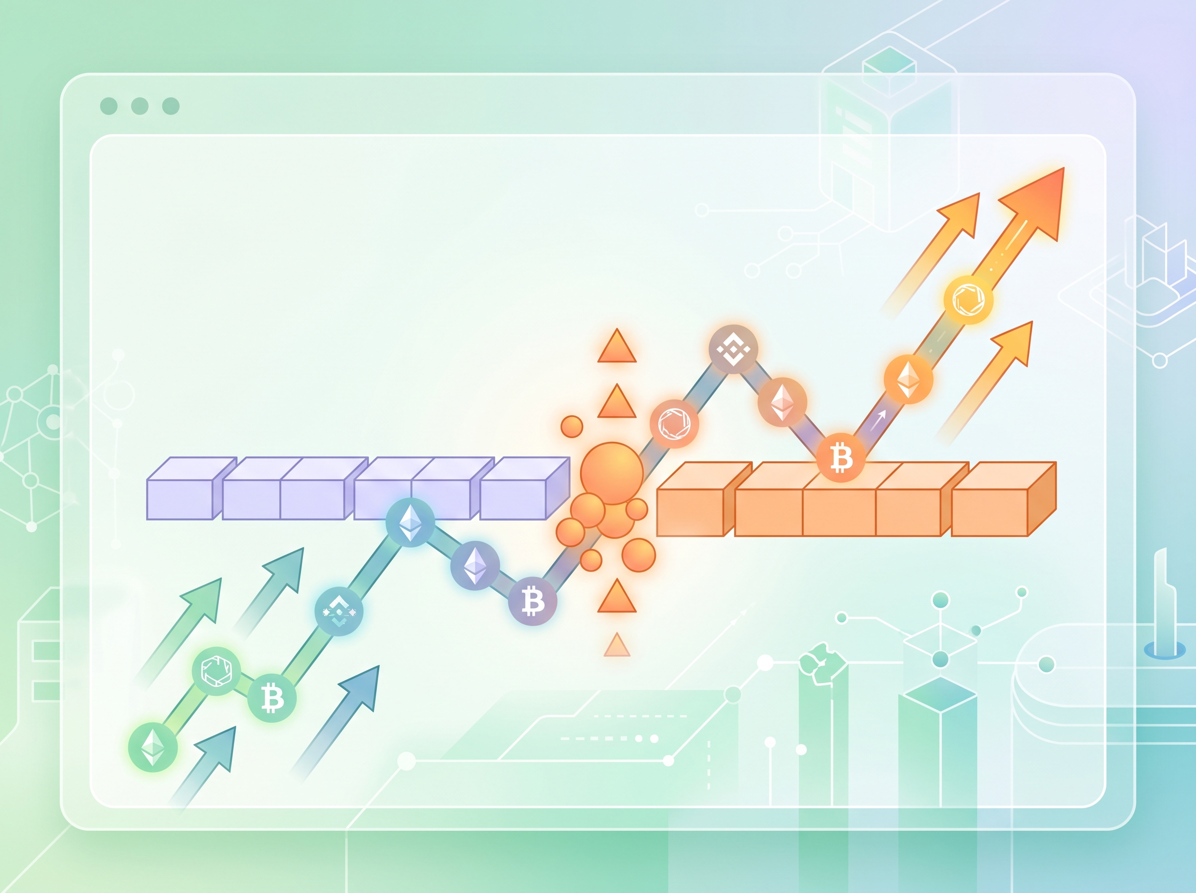 Chart illustrating a support-resistance flip in cryptocurrency trading