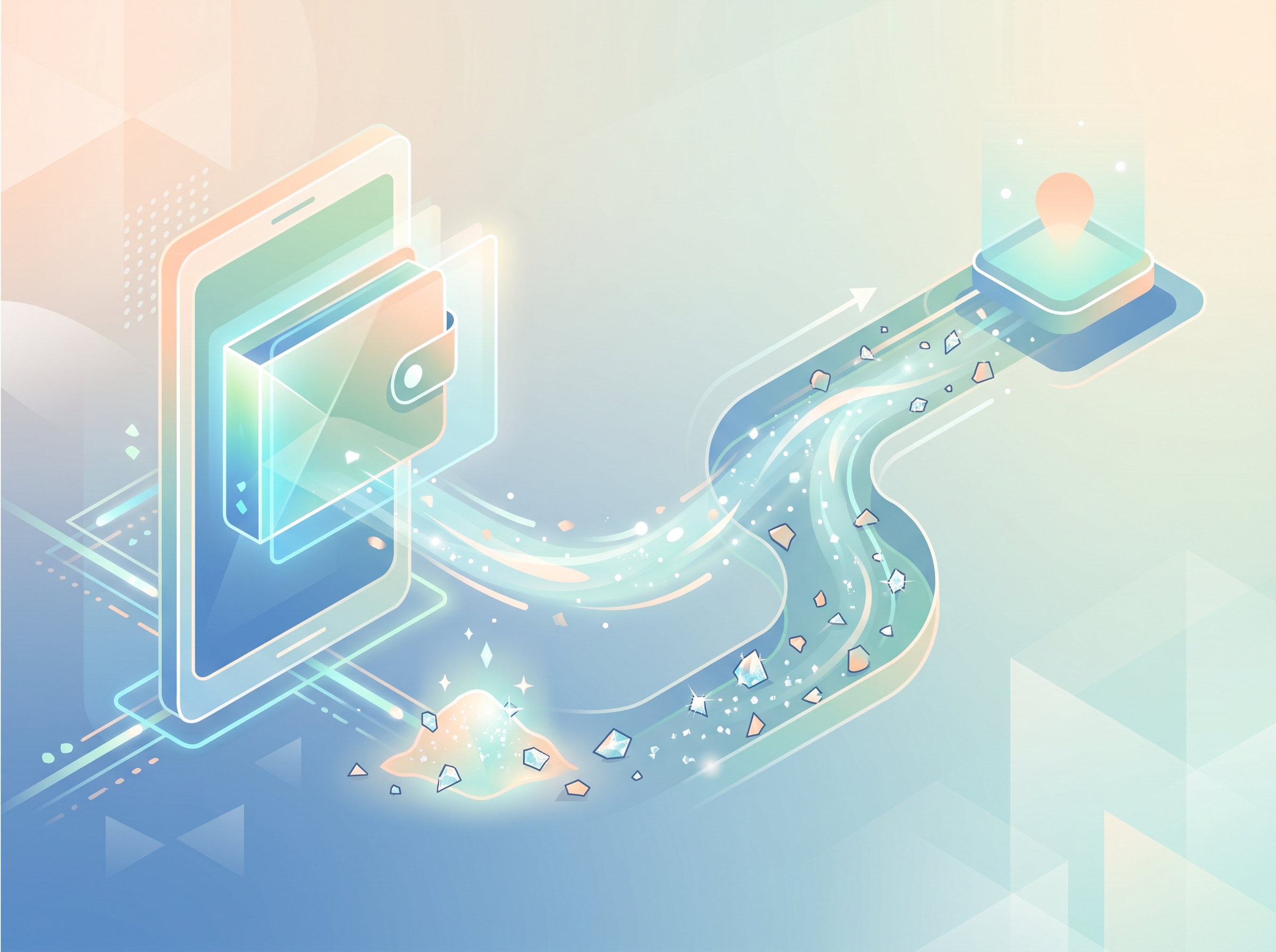 Illustration of crypto transaction resulting in dust