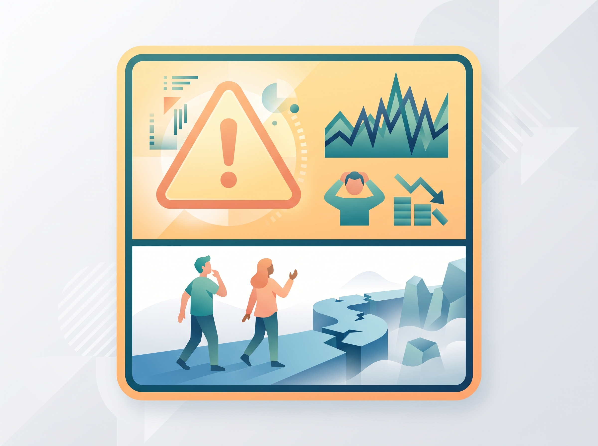 Warning sign symbolizing investment risks