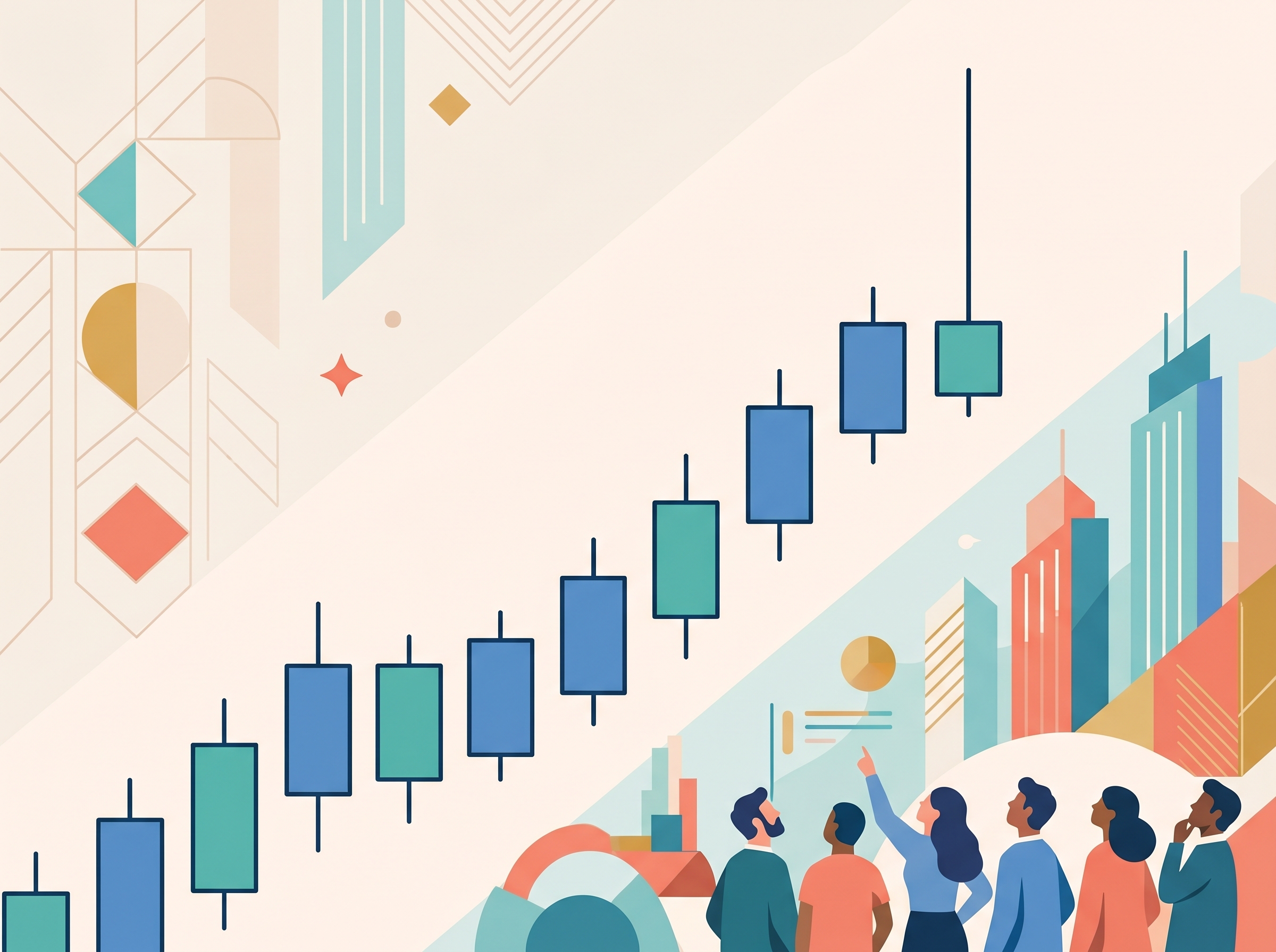 Illustration of a shooting star candlestick pattern