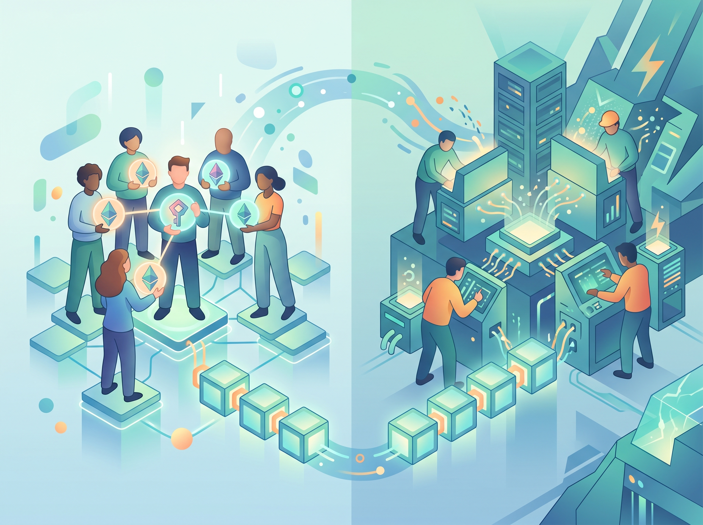 Comparison of proof-of-stake and proof-of-work mechanisms