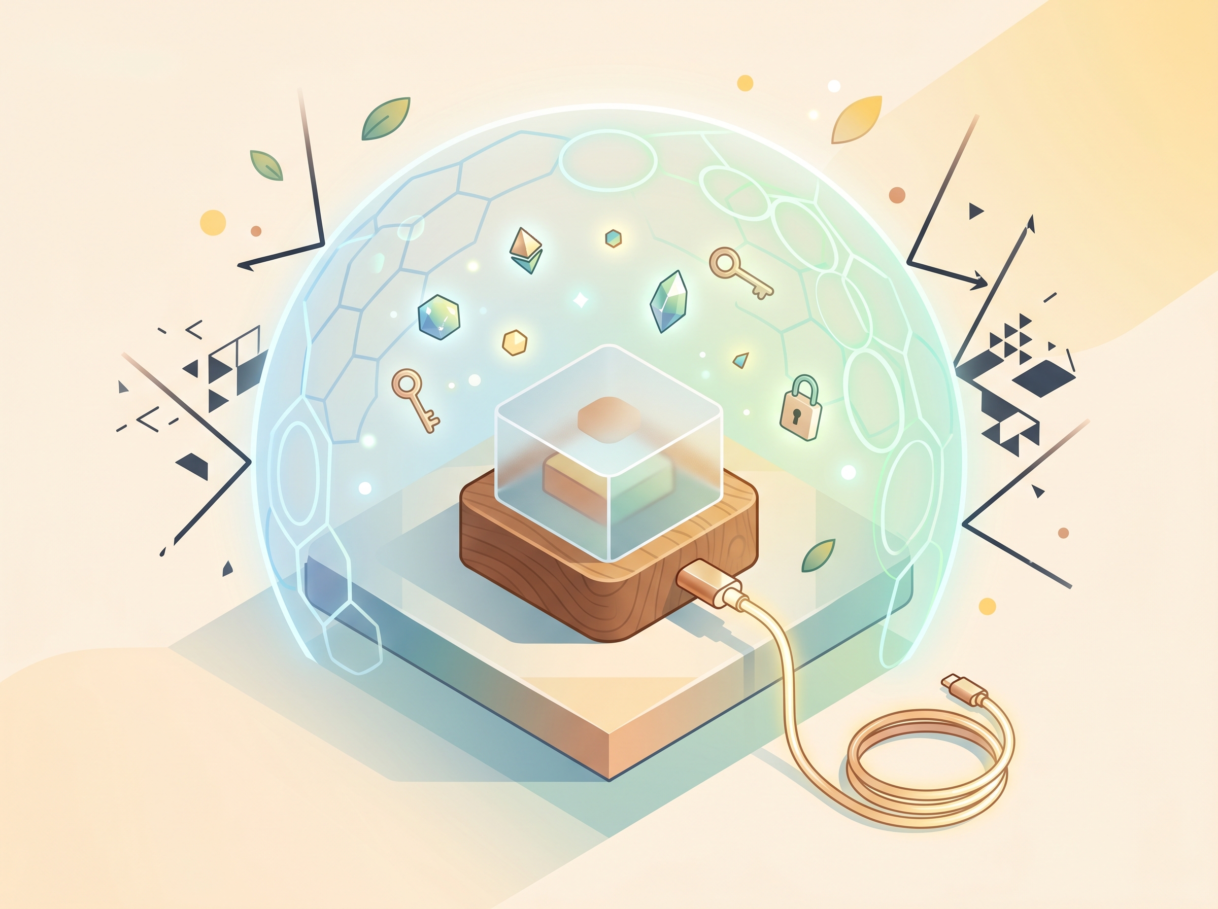 illustration of a cold wallet device