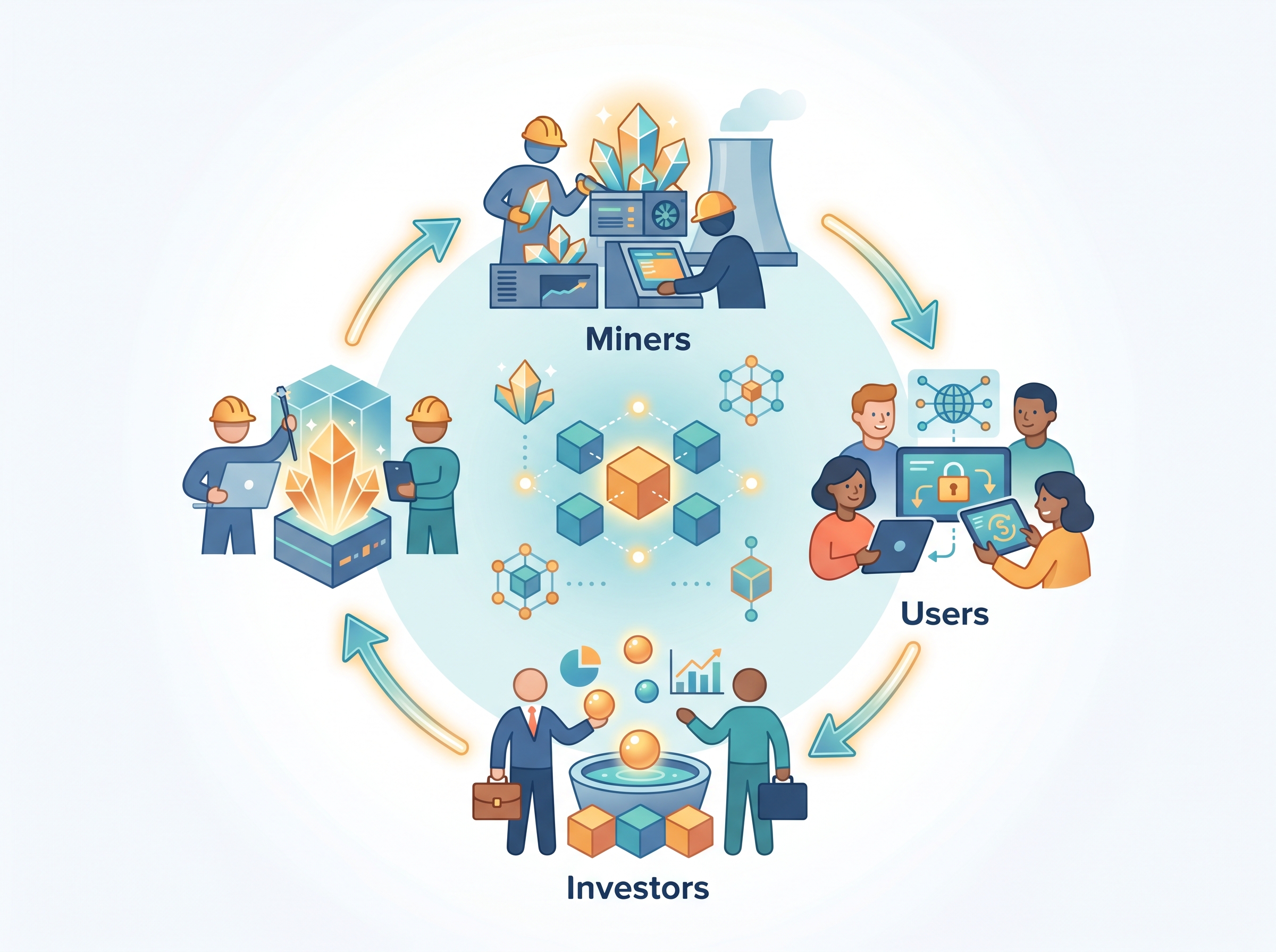 Illustration of the Cryptoeconomic Circle