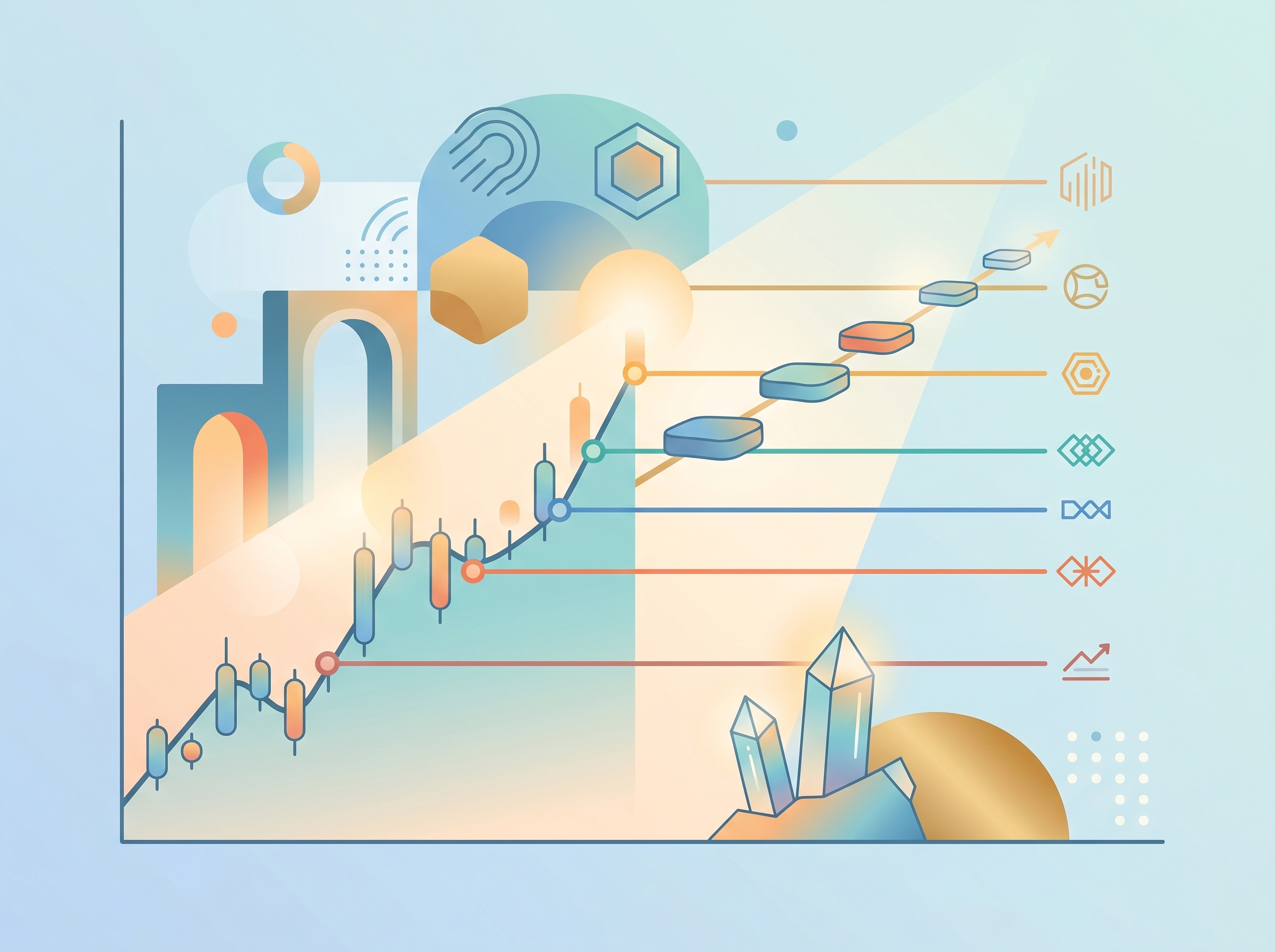 Chart showing Fibonacci extensions