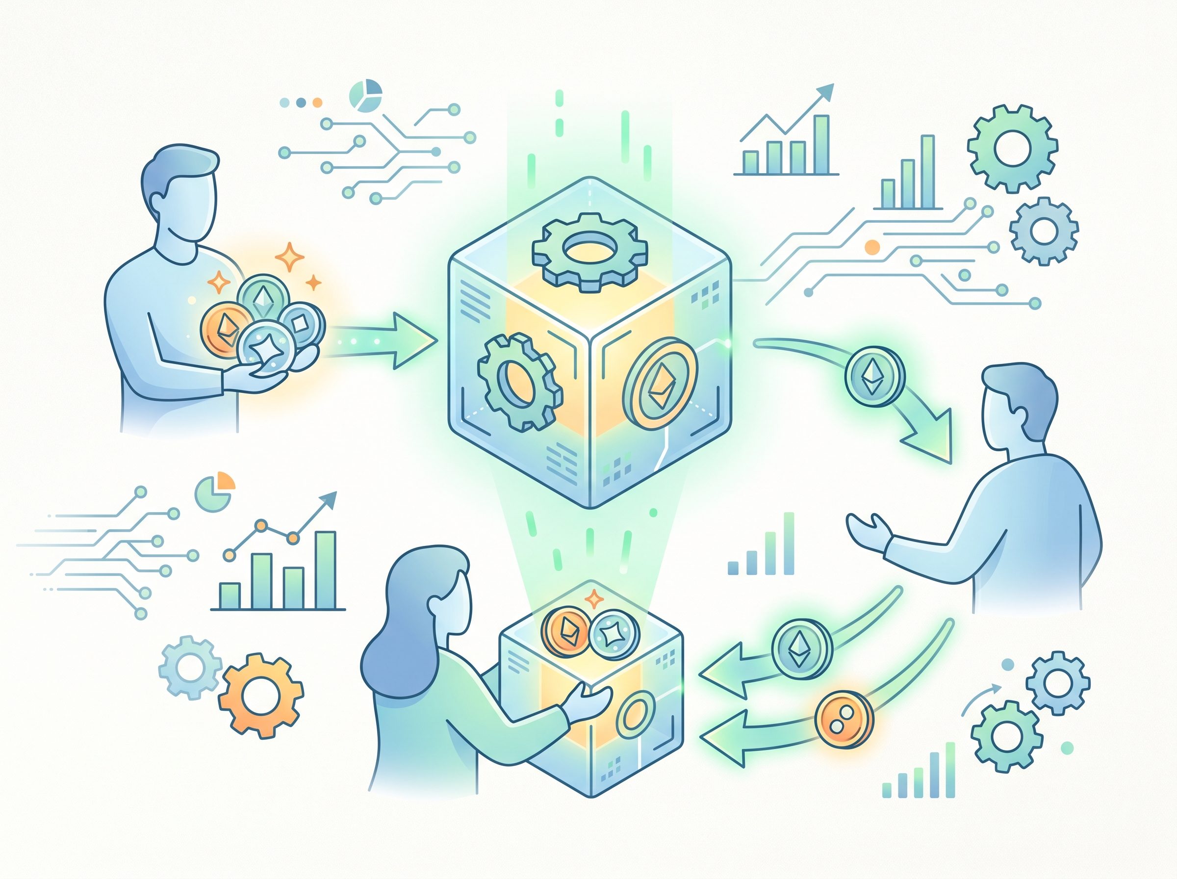 Diagram of decentralized lending process