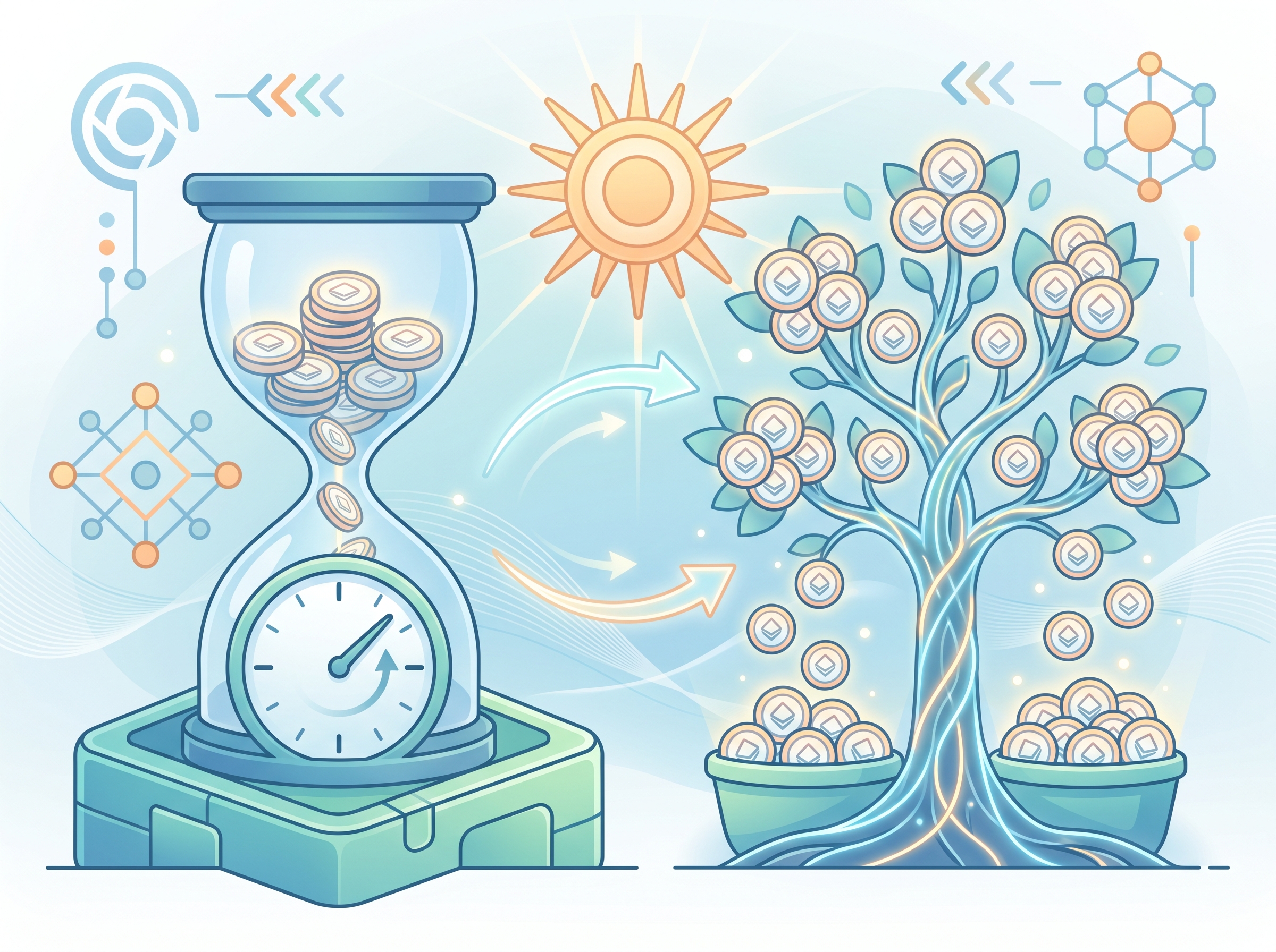 Illustration of staking rewards