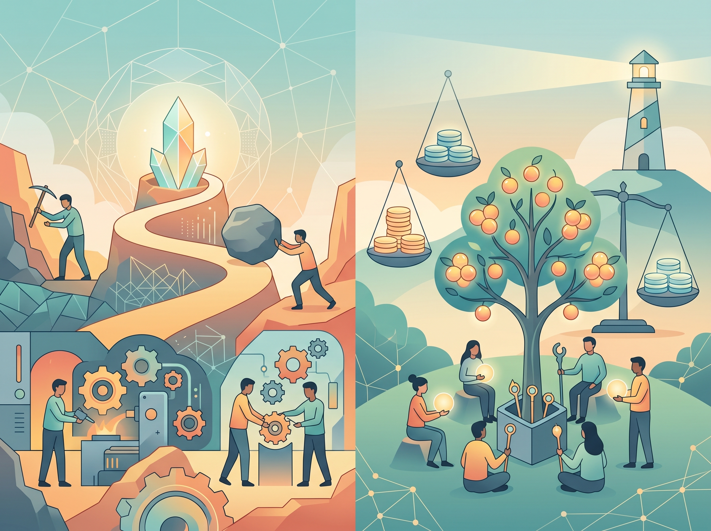 Illustration of consensus mechanisms